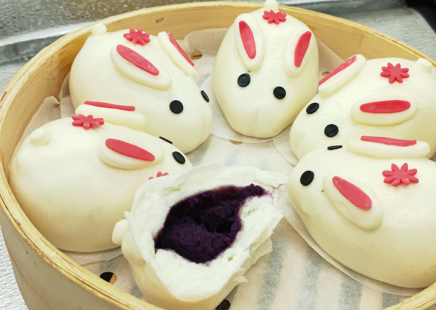 T10.玉兔紫薯包 Rabbit Buns with Purple Sweet Potato (10粒/包)